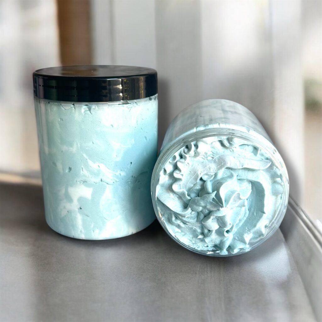 lime basil and mandarin whipped soap